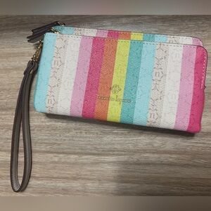 💜3 for $30 Sale/Nanette Lenore Summer Rainbow Striper Wristlet NWOT